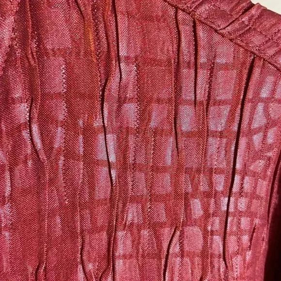 Alfred Dunner Sz 10 Lightweight Croc/Snake Embossed Blazer Jacket Burnt Orange - Picture 7 of 7